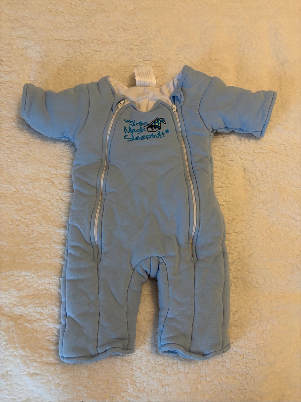 Baby Merlin’s Magic Sleepsuit Cotton Blue Size Large 6-9 Months 18-21 lbs